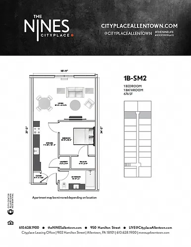 Floor plan 1B-SM2
