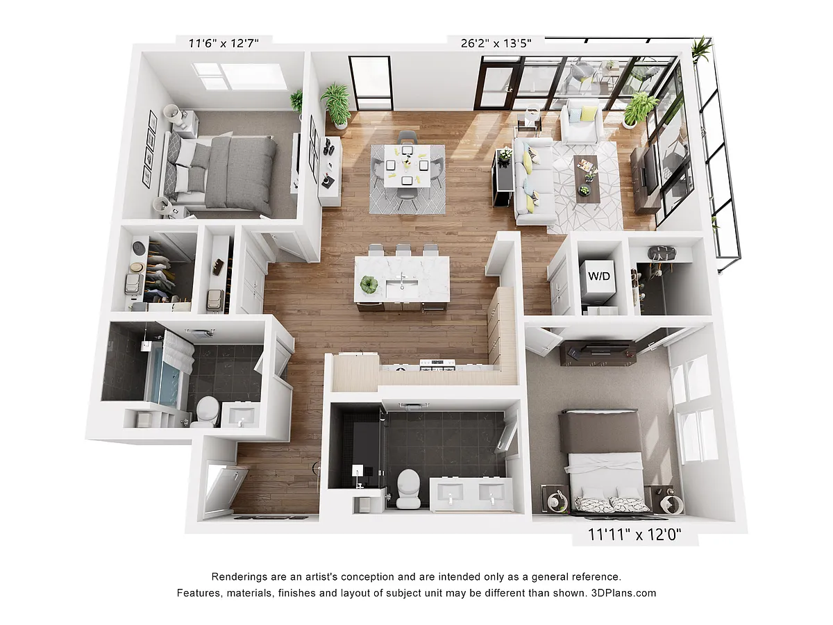 Floor plan 2X2 - 1240