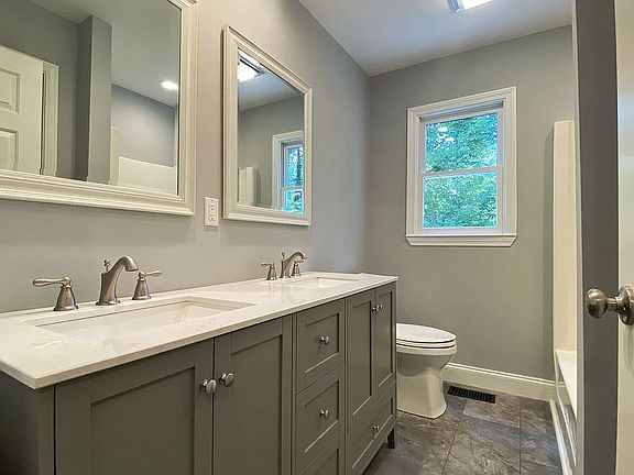 Double vanity hall bathroom