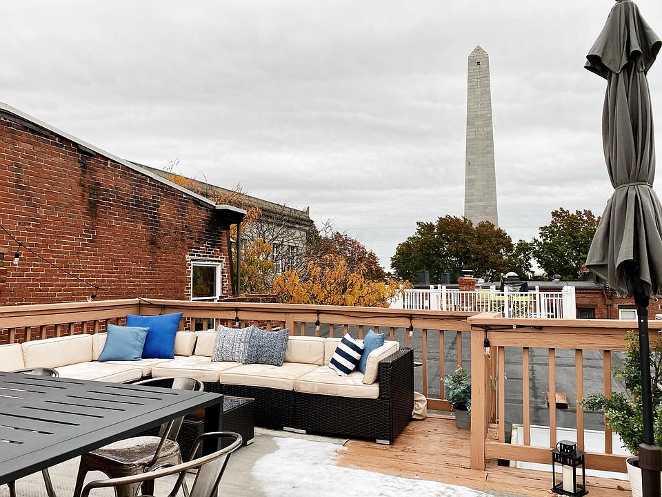 View of Monument from top roof deck