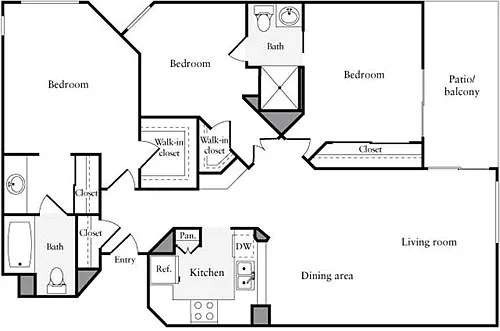 Floor plan 3+ Bedrooms A
