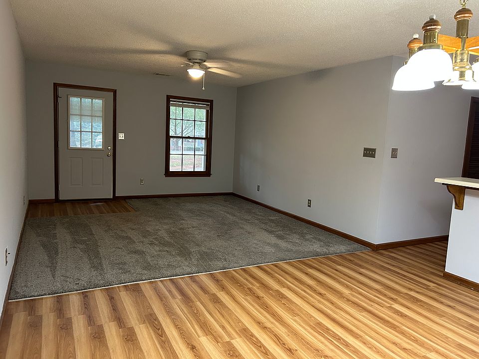 Front door and living room space