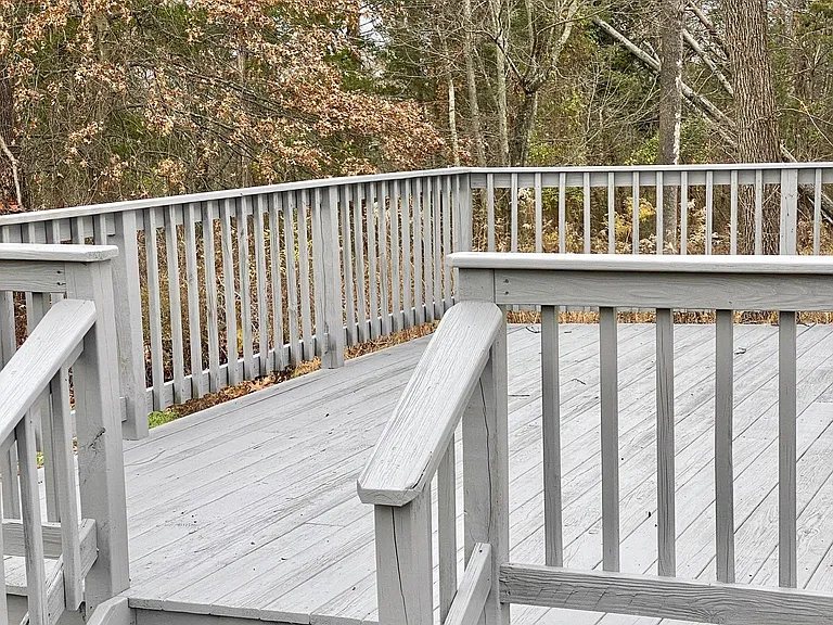 Freshly painted deck