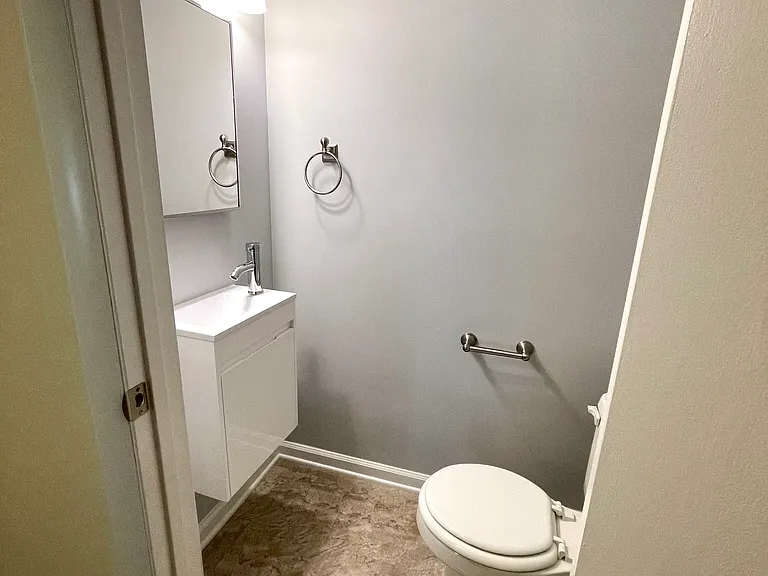 Basement half bath