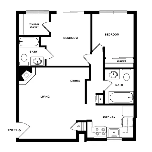 Floor plan One Bedroom