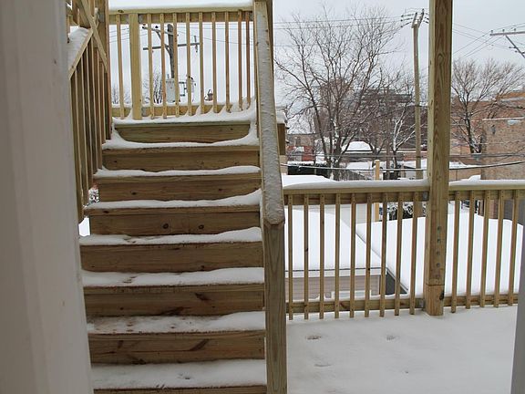 Large balcony directly off kitchen
