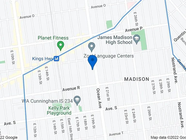 Map of Homecrest.