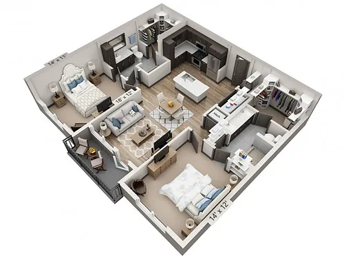 Floor plan San Antonio 1081SF