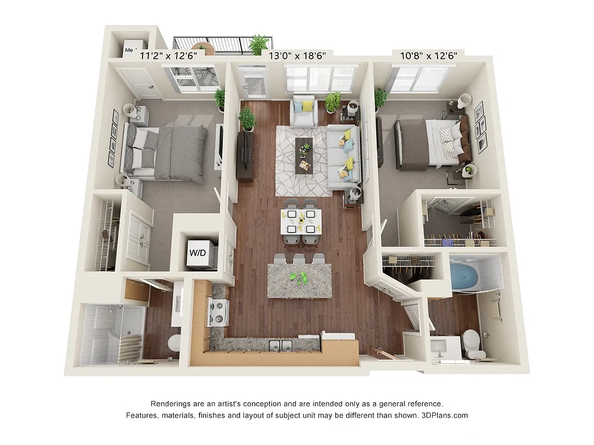 Floor plan Two Bedroom - A