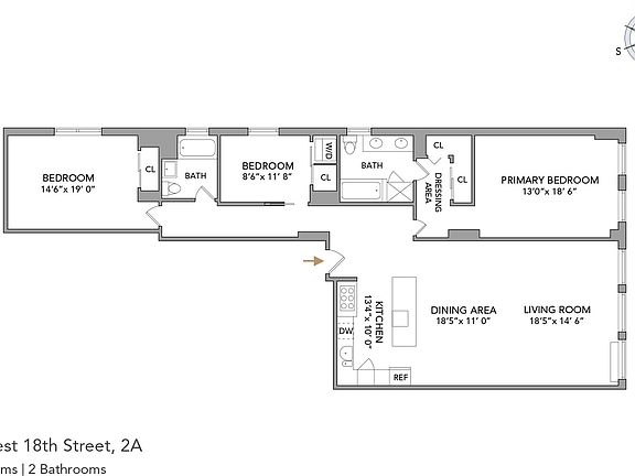 2nd image of 224 W 18th St APT 2A