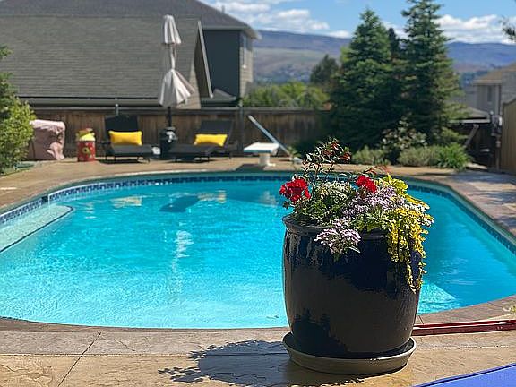 Pool with diving board