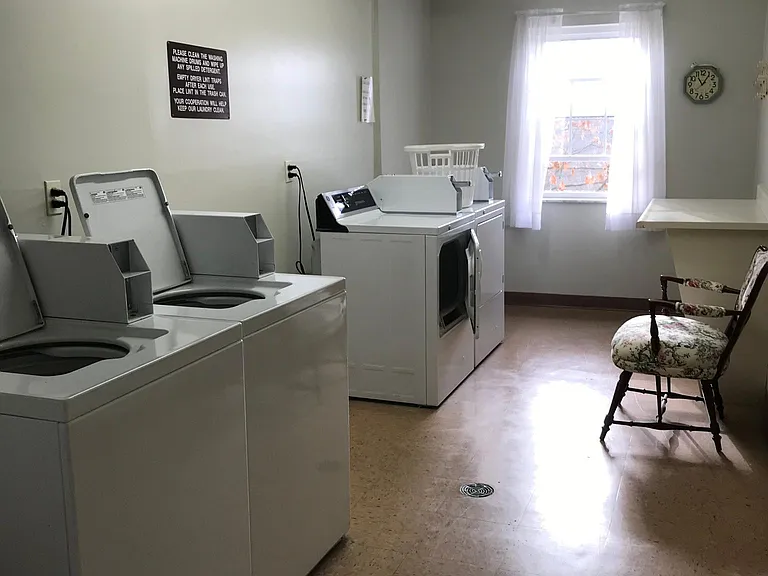 Coin operated laundry area