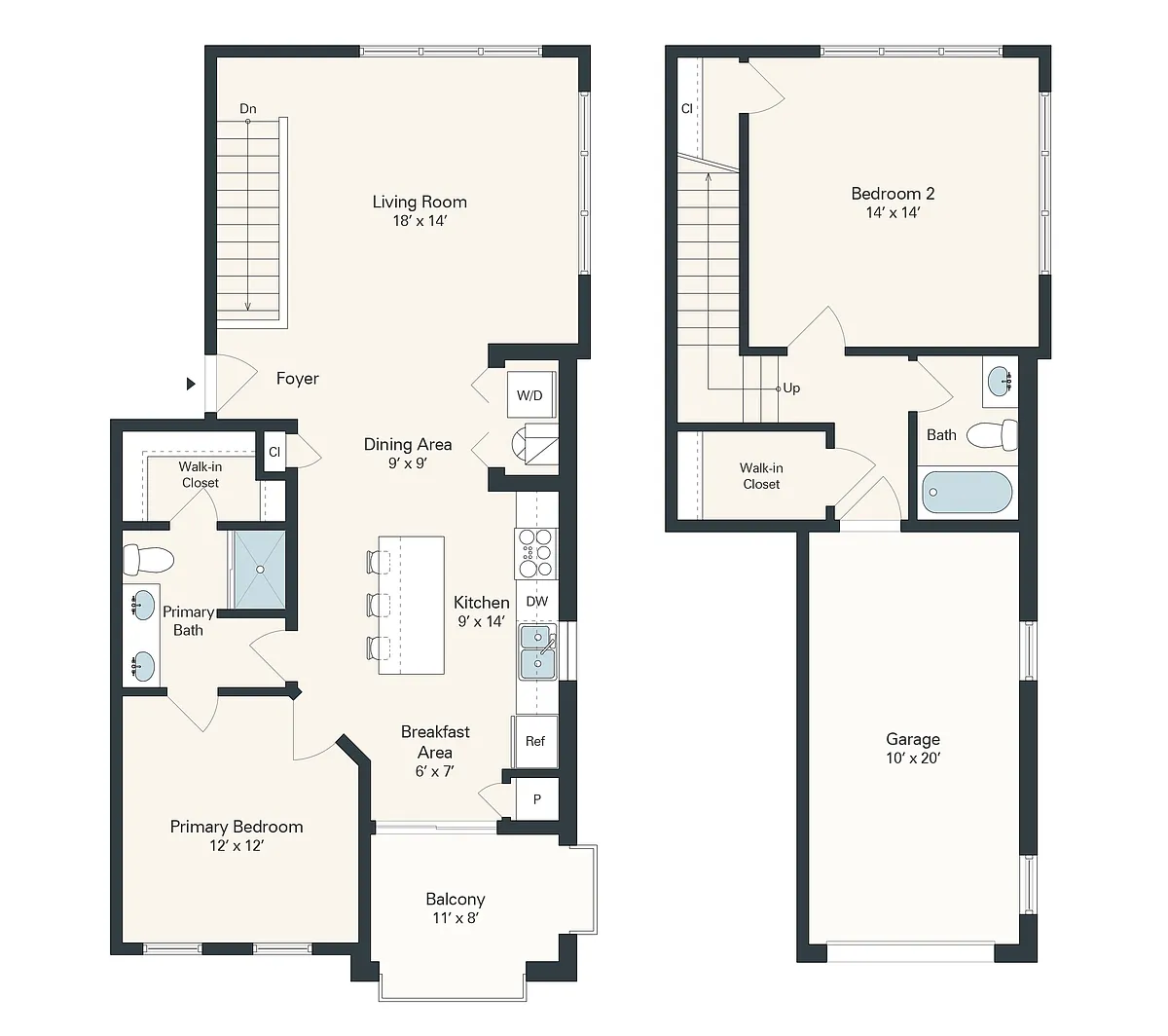 Floor plan Jack with Attached Garage