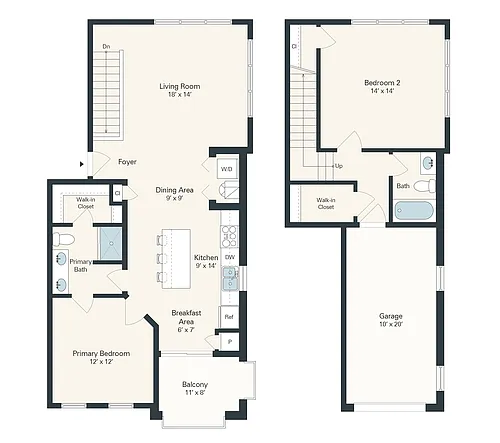 Floor plan Jack with Attached Garage
