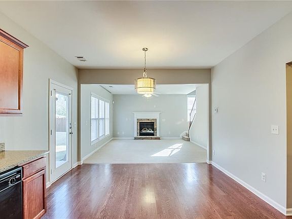 Dining area and living room