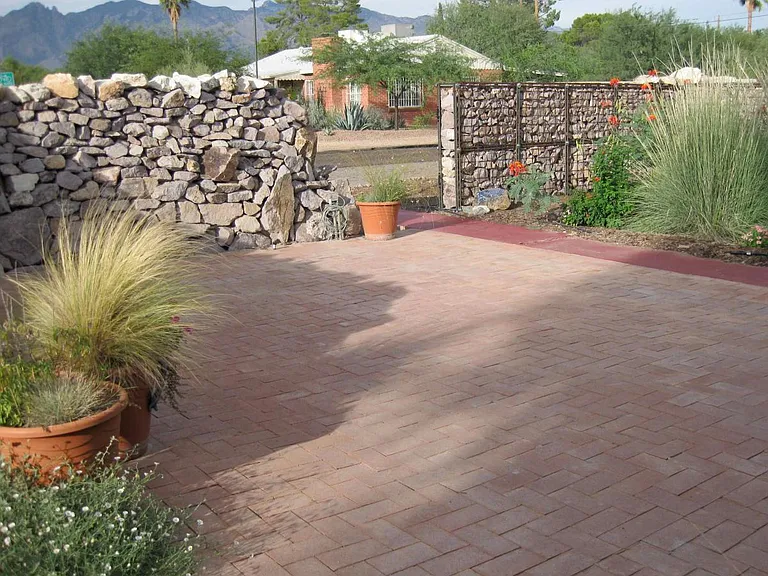 North facing front courtyard.