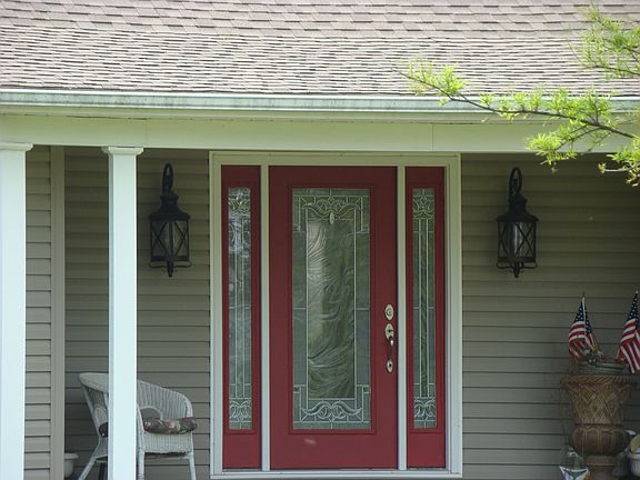 Front porch with new door