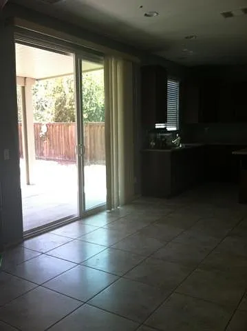 sliding door to backyard