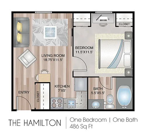 Floor plan The Hamilton Premium Plus
