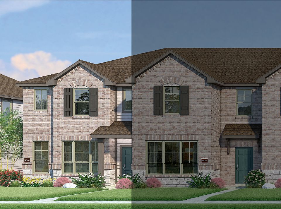 Crockett with Elevation 6A Stone Exterior 2023 Townhomes