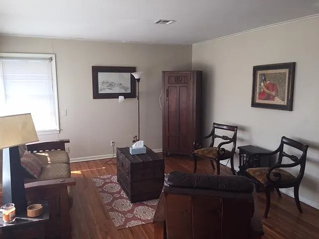 This is a photo from when we had Airbnb and this is the living room