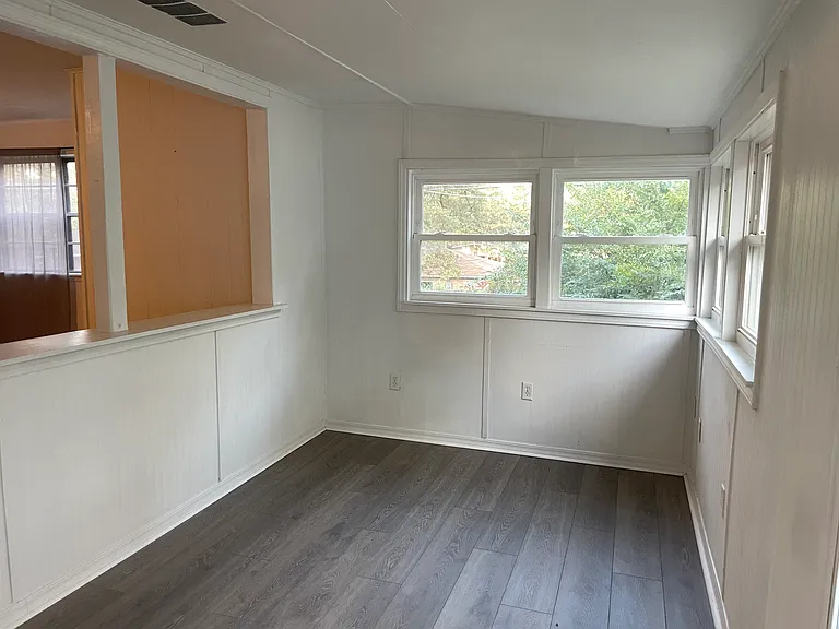 Side room view from the sliding door access to the backyard