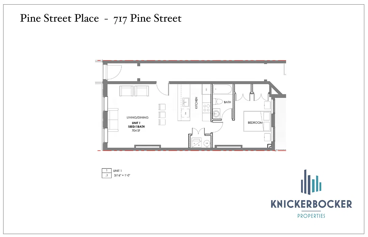 Floor plan 1-Bedroom