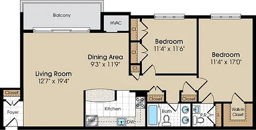 Floor plan Model 2B