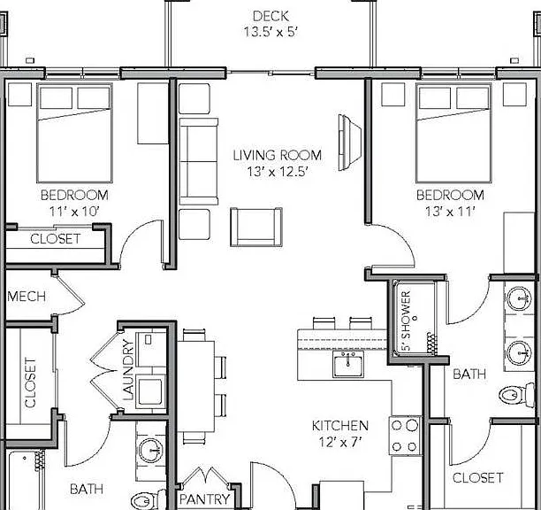 2 Bedroom 2D 2 Bedroom 2D