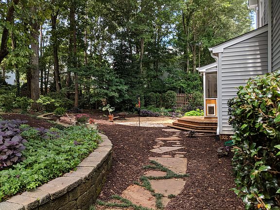 Fully fenced backyard