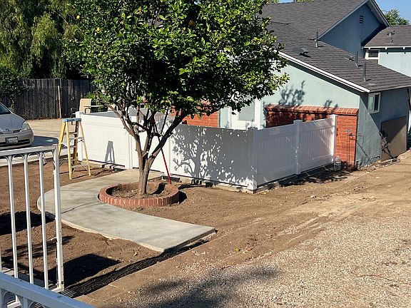 Landscapping in progress