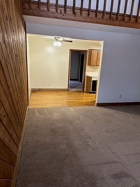 Living room and dining room