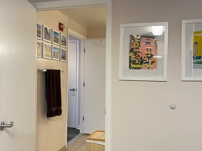 Bathroom entrance from living space