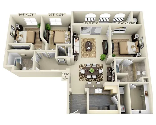 Floor plan the Barbera (C2)