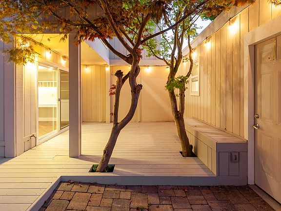 Interior courtyard deck area