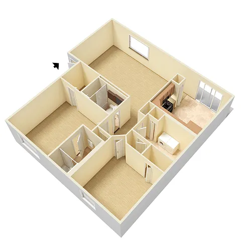 Floor plan Blackbird Farms I - 2 Bedroom 2 Bath
