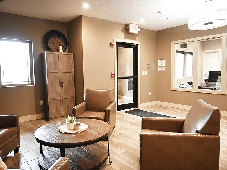 Leasing office in the clubhouse at The Sterling Kearney.