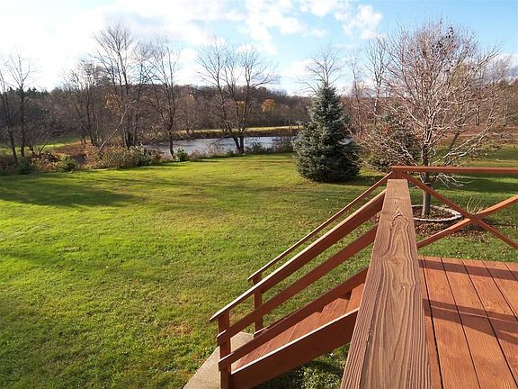Great view of neighbor's pond from the deck.