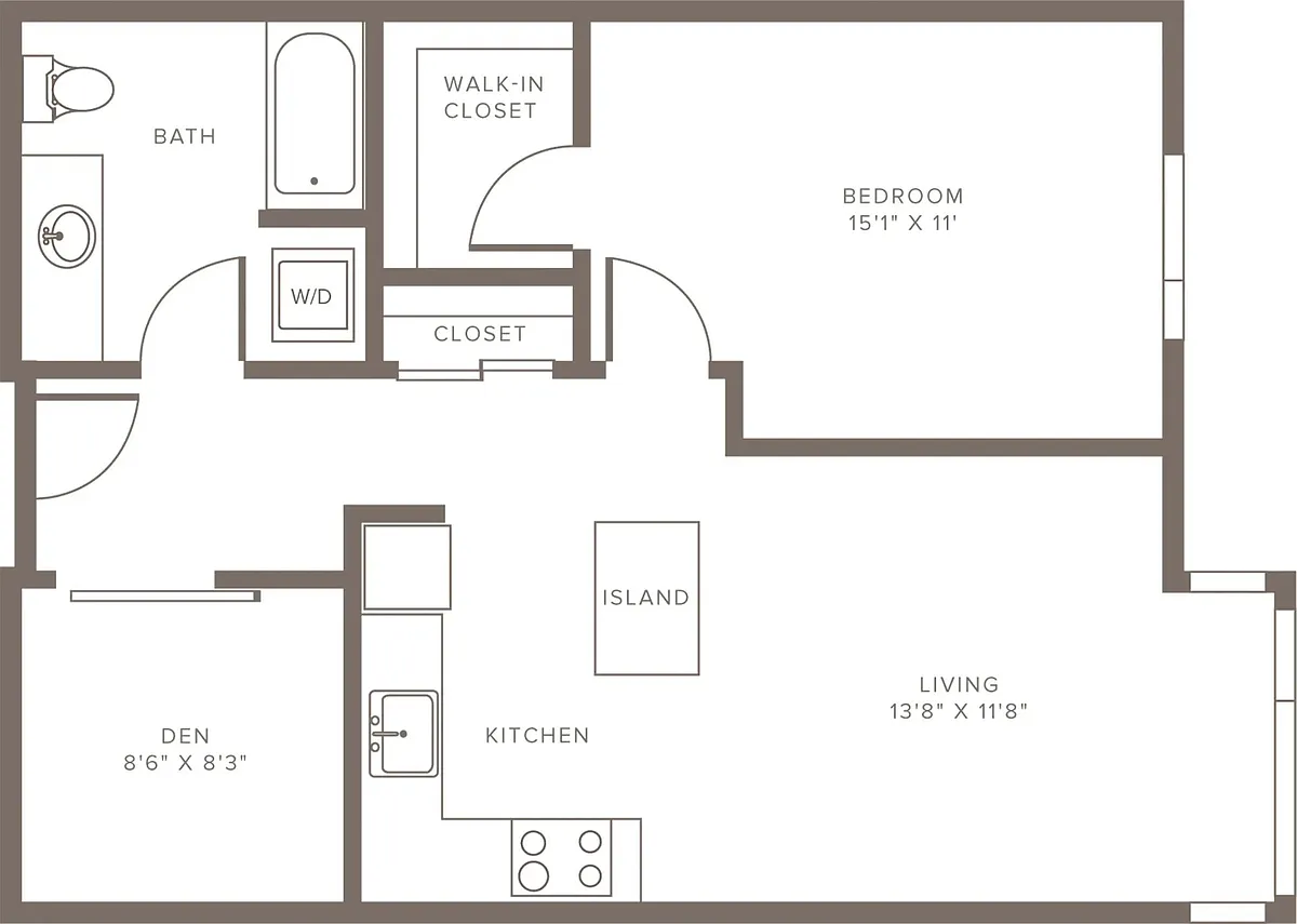Floor plan A7 - One Bedroom