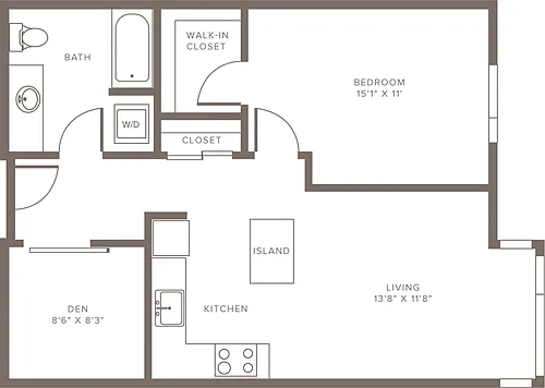 Floor plan A7 - One Bedroom