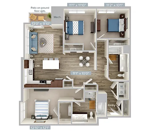 Floor plan C1-1418