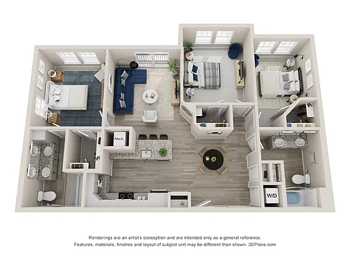 Floor plan The Enclave | 3 Bed | 2 Bath