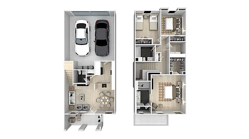 Floor plan 3 Bedrooms "A"