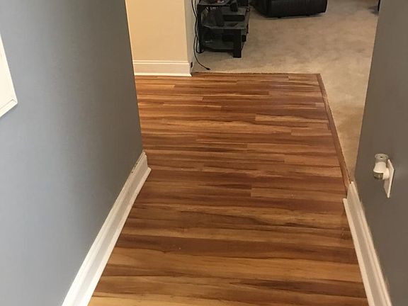 New wood floor in hallway!