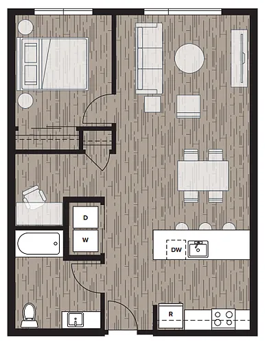 Floor plan 1A | One Bedroom