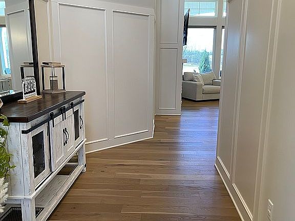Foyer with wainscoting 
