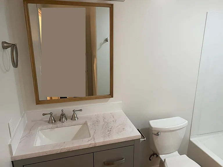 Basement Bathroom...(i blurred out the photo of me taking the picture!)
