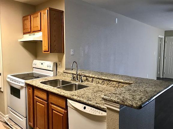 Granite countertops in kitchen