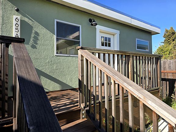 Sunny deck entrance
