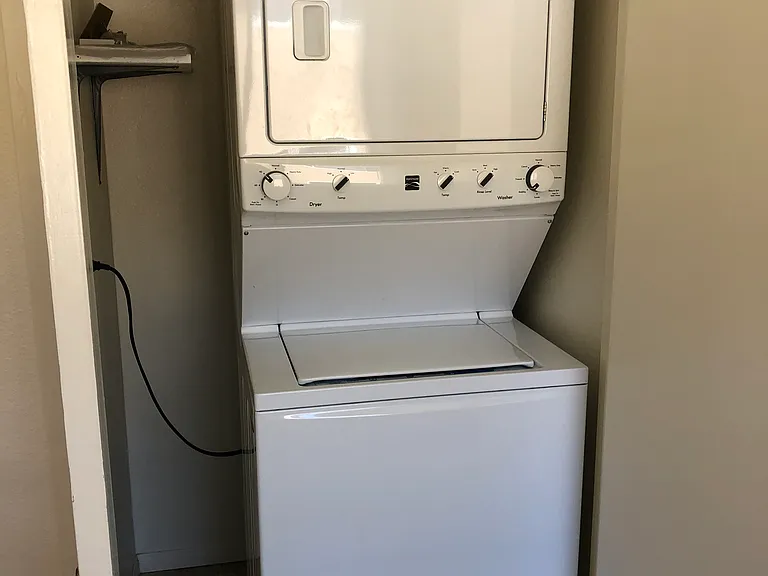 Washer/dryer closet.